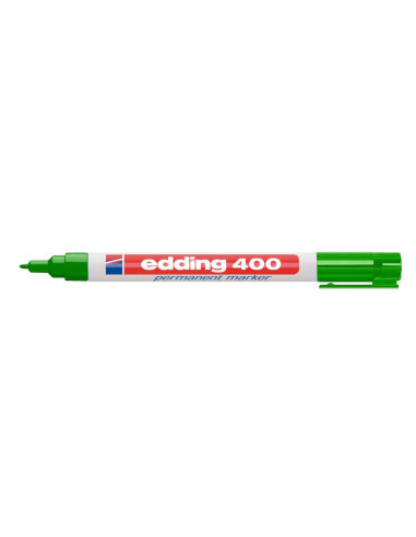 Rotulador edding marcador permanente 400 verde punta redonda 1 mm recargable