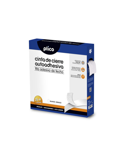 PLICO CINTA DE CIERRE AUTOADHESIVA 20MM X 25M BLANCO