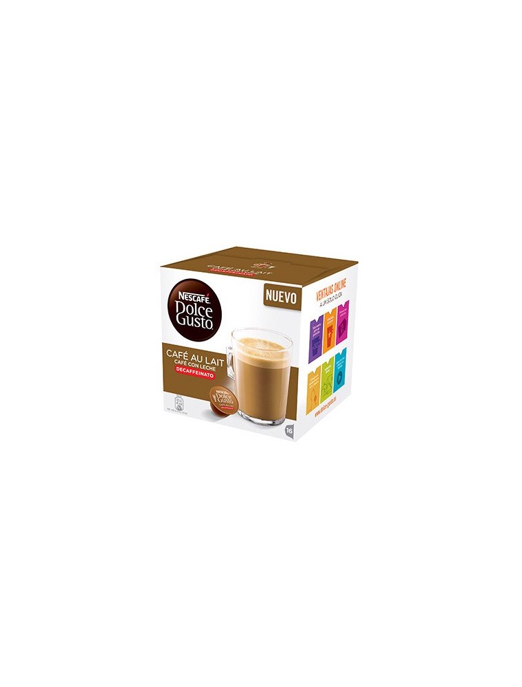 Cafe dolce gusto cafe con leche descafeinado monodosis caja de 16 unidades