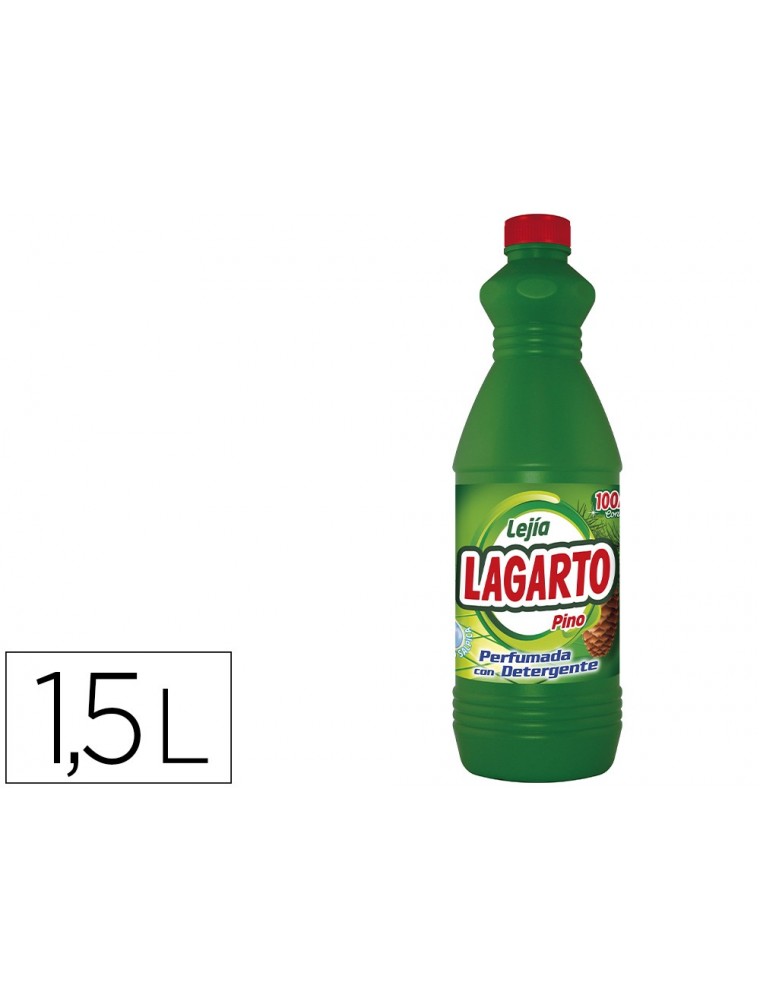 Lejia con detergente lagarto pino botella de 1,5 l