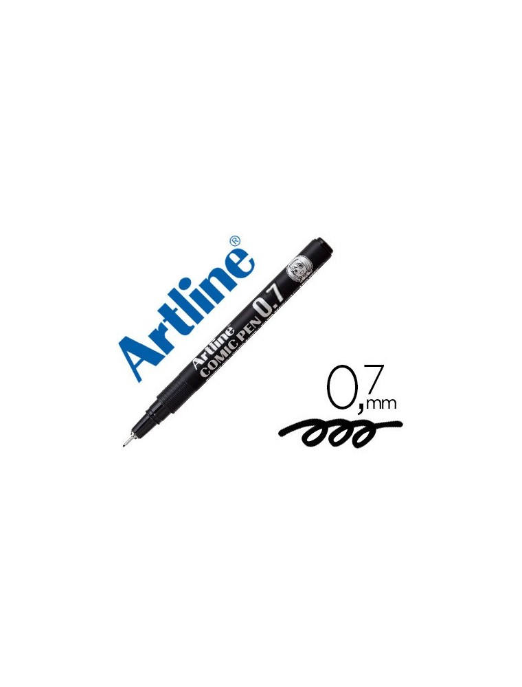 Rotulador artline calibrado micrometrico negro comic pen ek-287 punta poliacetal 0,7 mm resistente al agua