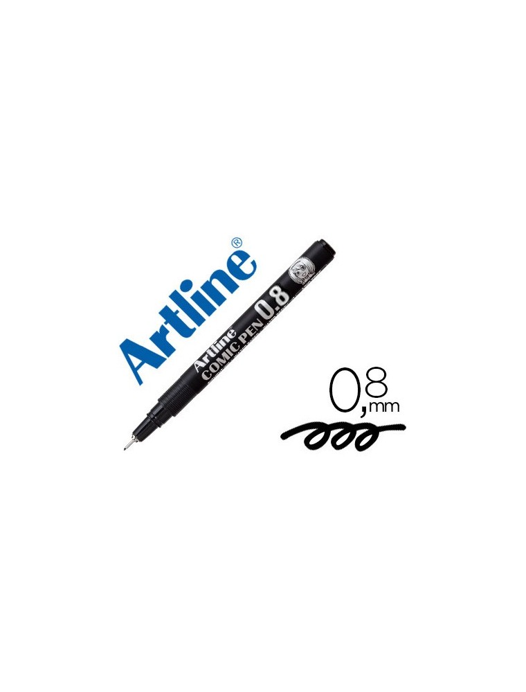 Rotulador artline calibrado micrometrico negro comic pen ek-288 punta poliacetal 0,8 mm resistente al agua