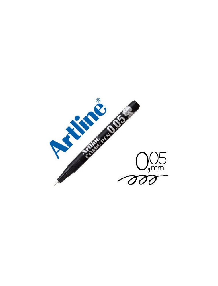 Rotulador artline calibrado micrometrico negro comic pen ek-2805 punta poliacetal 0,05 mm resistente al agua