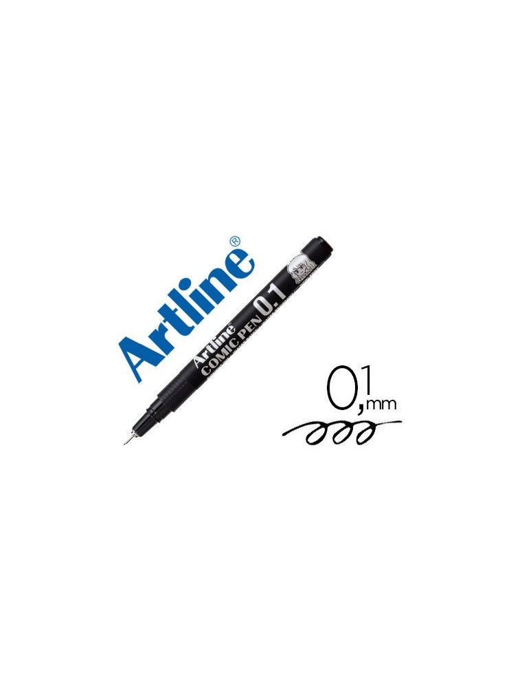 Rotulador artline calibrado micrometrico negro comic pen ek-281 punta poliacetal 0,1 mm resistente al agua