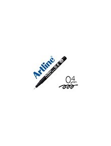 Rotulador artline calibrado micrometrico negro comic pen ek-284 punta poliacetal 0,4 mm resistente al agua