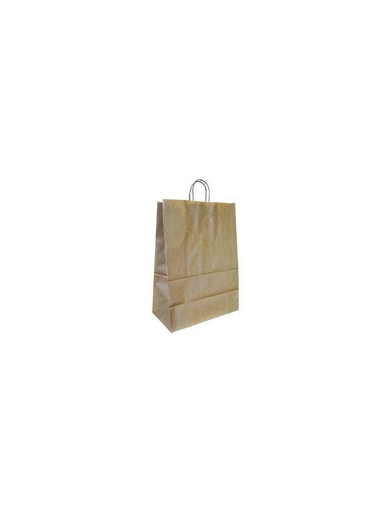 Bolsa kraft q-connect natural asa retorcida 270x120x360 mm