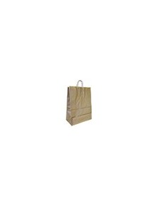 Bolsa kraft q-connect natural asa retorcida 270x120x360 mm