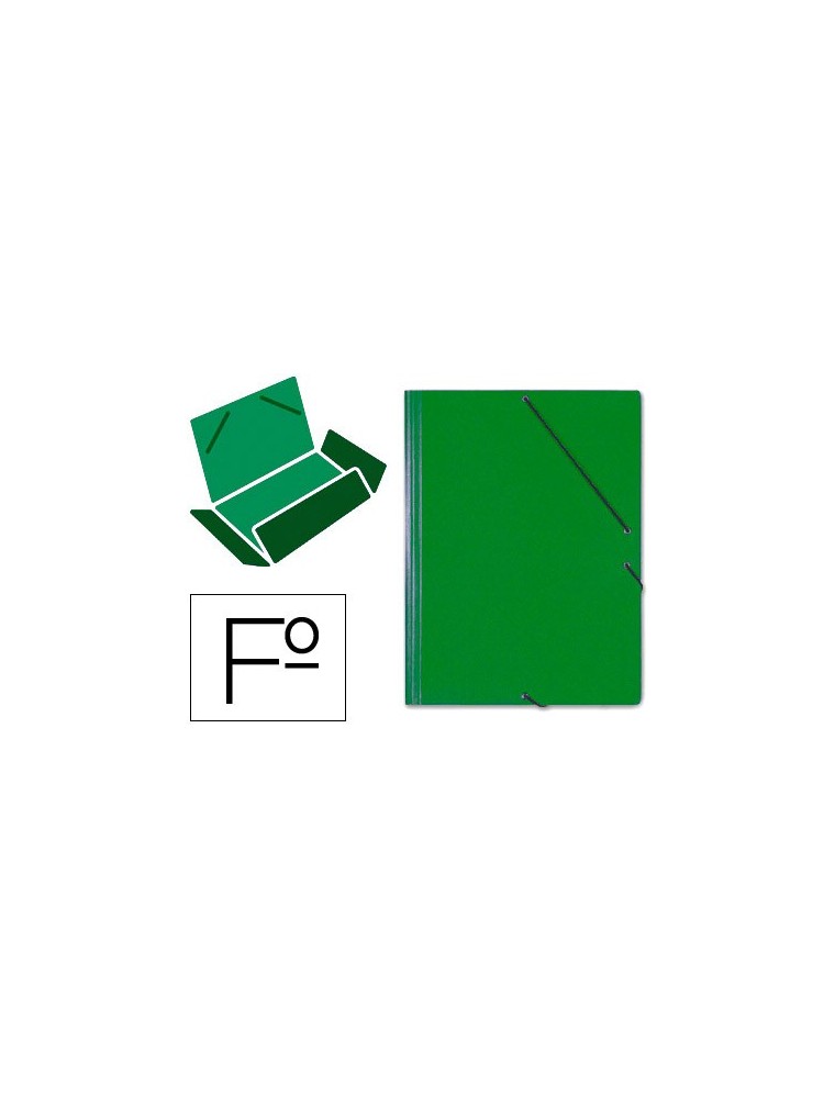 Carpeta gomas solapas carton saro tamaño folio verde