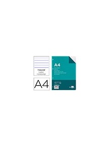 Recambio liderpapel a4 100 hojas 100 gm2 rayado horizontal con margen 4 taladros