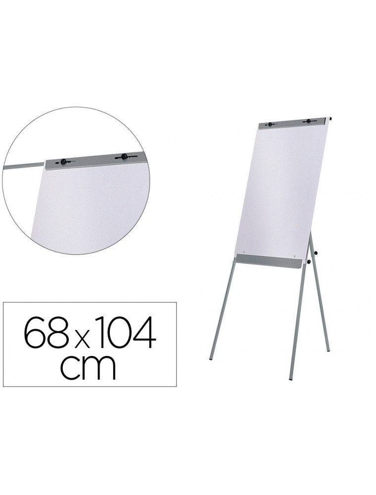 Pizarra blanca rocada con tripode para conferencias magnetica lacada brazo extensible 68x104 cm altura