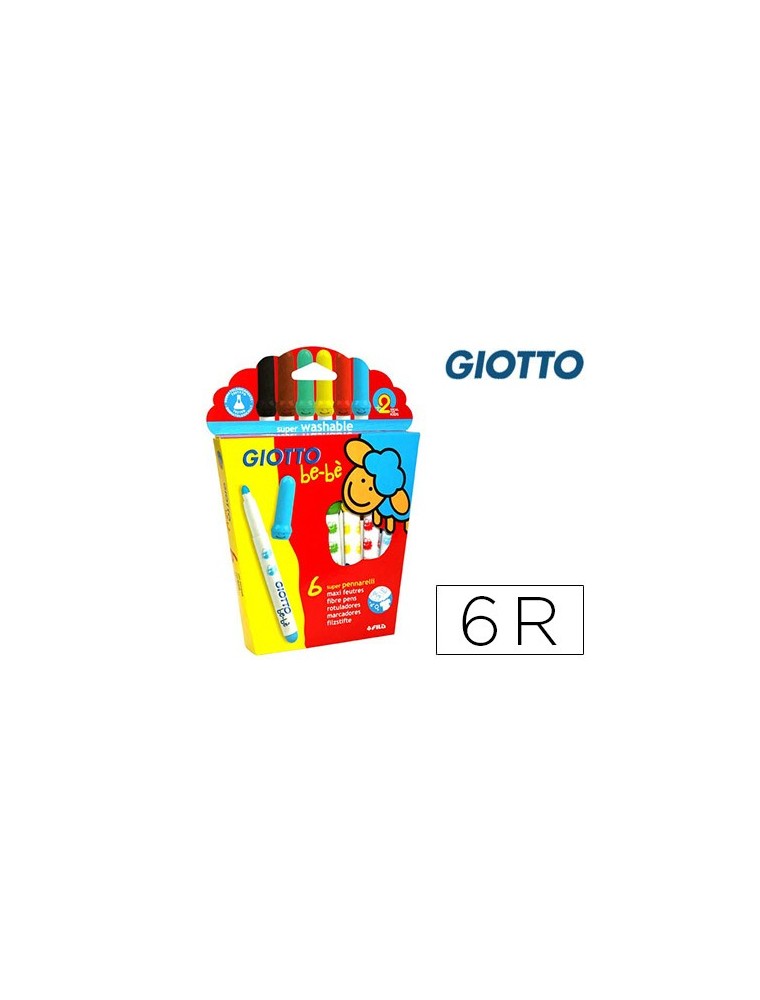 Rotulador giotto super bebe caja de 6 colores surtidos