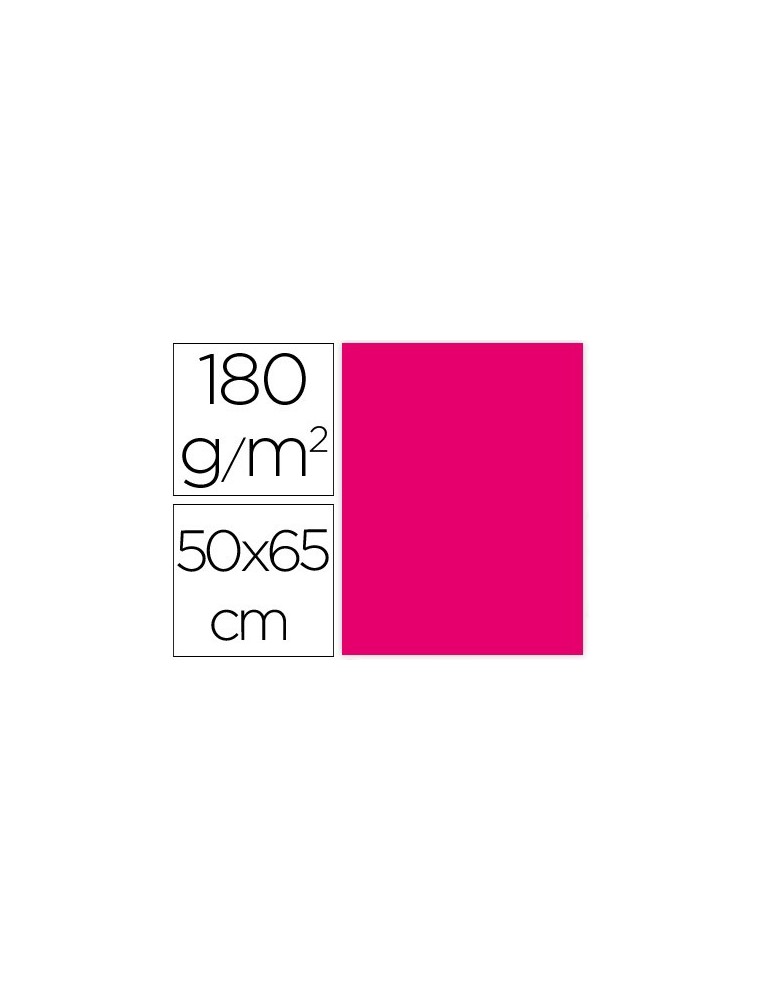 Cartulina liderpapel 50x65 cm 180gm2 fucsia paquete de 25