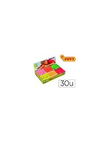 Plastilina jovi 70f tamaño pequeño caja de 30 unidades colores fluorescentes surtidos