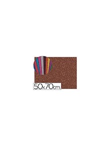 Goma eva con purpurina liderpapel 50x70cm 60g m2 espesor 2 mm marron