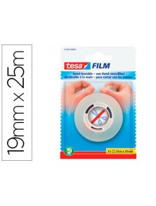 Cinta adhesiva tesafilm sin tijeras 25 mt x 19 mm