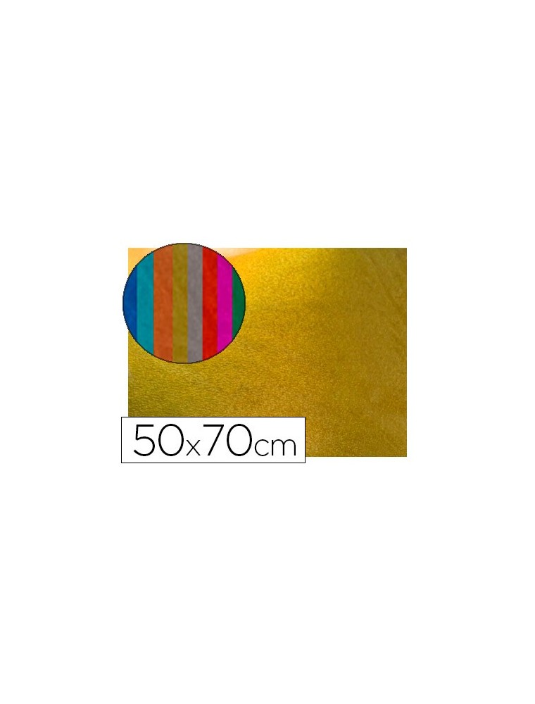 Goma eva liderpapel 50x70 cm espesor 2 mm metalizada oro