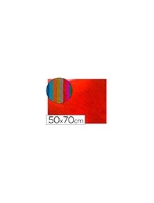 Goma eva liderpapel 50x70 cm espesor 2 mm metalizada rojo