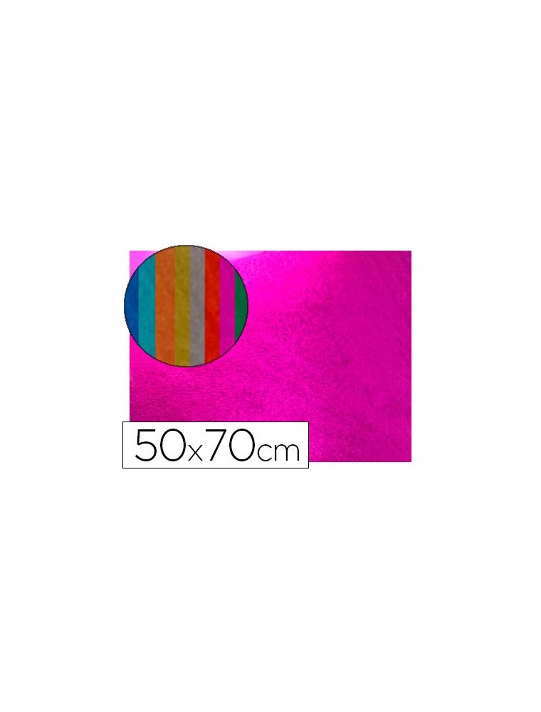 Goma eva liderpapel 50x70 cm espesor 2 mm metalizada rosa