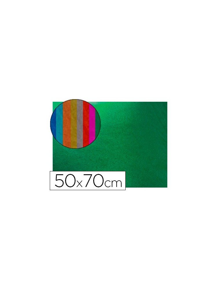 Goma eva liderpapel 50x70 cm espesor 2 mm metalizada verde