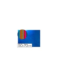 Goma eva liderpapel 50x70 cm espesor 2 mm metalizada azul