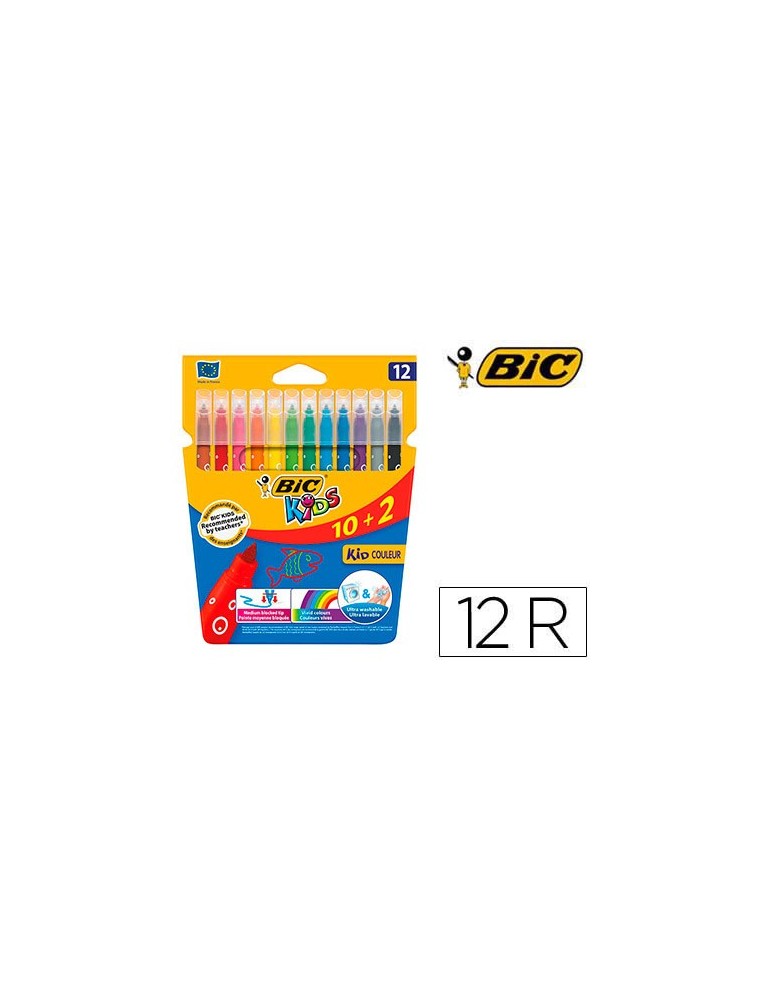 Rotulador bic kids couleur estuche de 102 colores tinta base de agua lavable