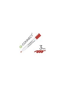 Rotulador q-connect pizarra blanca color rojo punta redonda 3.0 mm