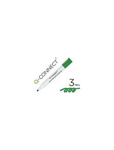 Rotulador q-connect pizarra blanca color verde punta redonda 3.0 mm