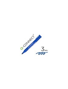 Rotulador q-connect marcador permanente azul punta redonda 3.0 mm