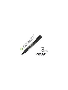 Rotulador q-connect marcador permanente negro punta redonda 3.0 mm