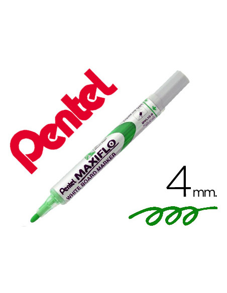 PENTEL MAXIFLO MWL-5S MARCADOR PIZARRA-BLANCA VERDE -12U-