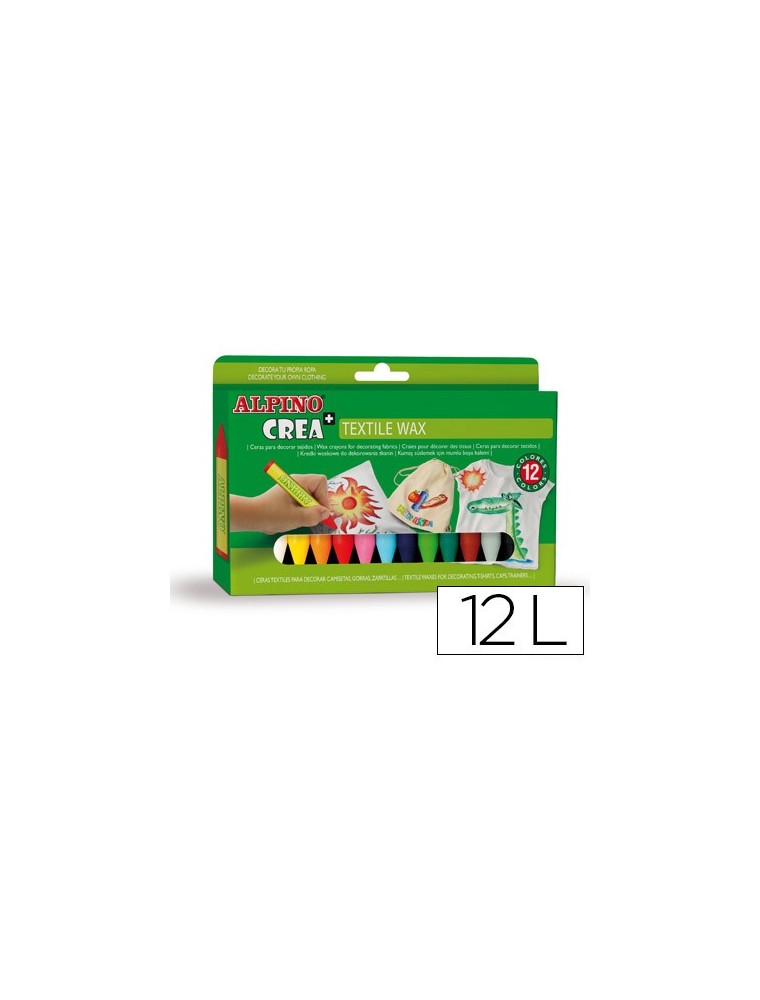 LAPICES CERA ALPINO CREA TEXTILE WAX CAJA DE 12 CO