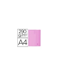 Subcarpeta cartulina con bolsa exacompta din a4 rosa 290 gr