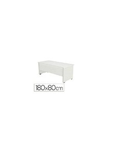 Mesa oficina rocada serie work 180x80 cm acabado aw04 blancoblanco