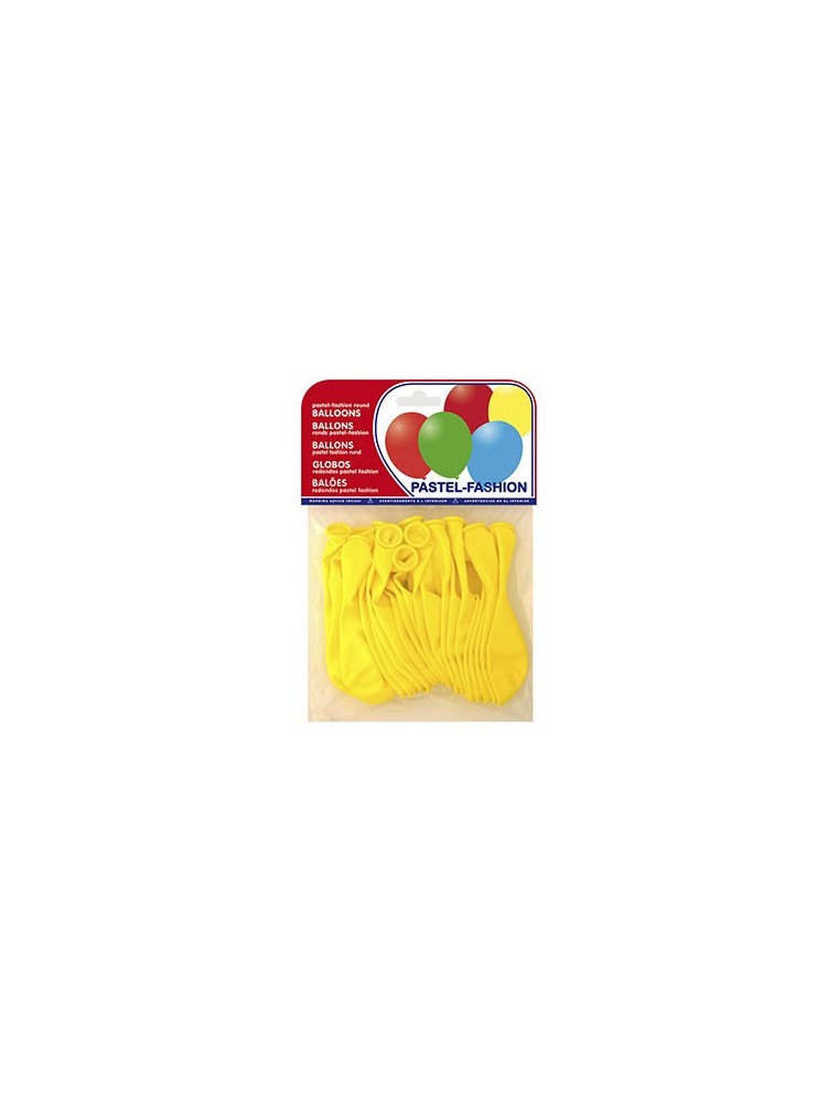 Globo 100 latex biodegradable pastel amarillo bolsa de 20 unidades