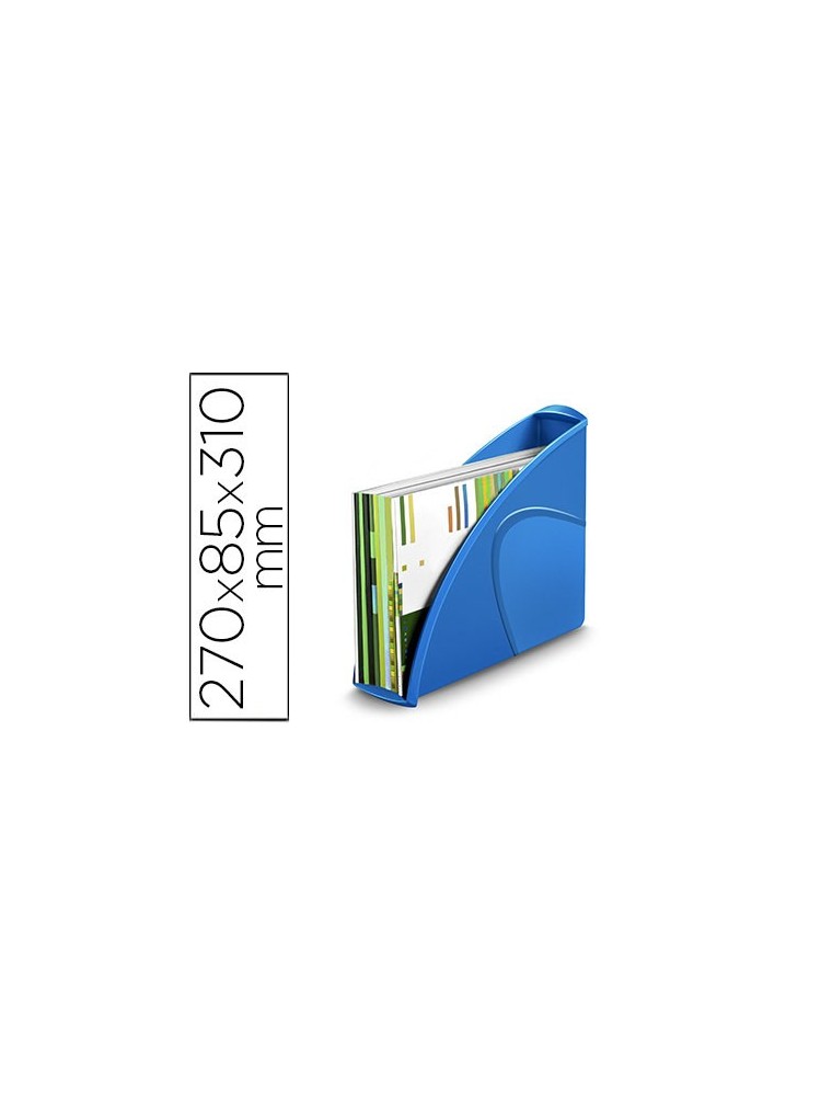 Revistero cep plastico uso vertical  horizontal azul 85x270x310 mm