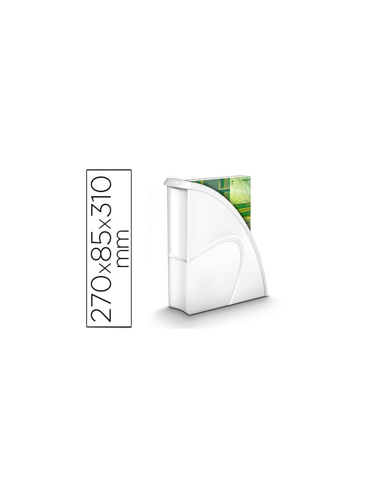 Revistero cep plastico uso vertical  horizontal blanco 85x270x310 mm