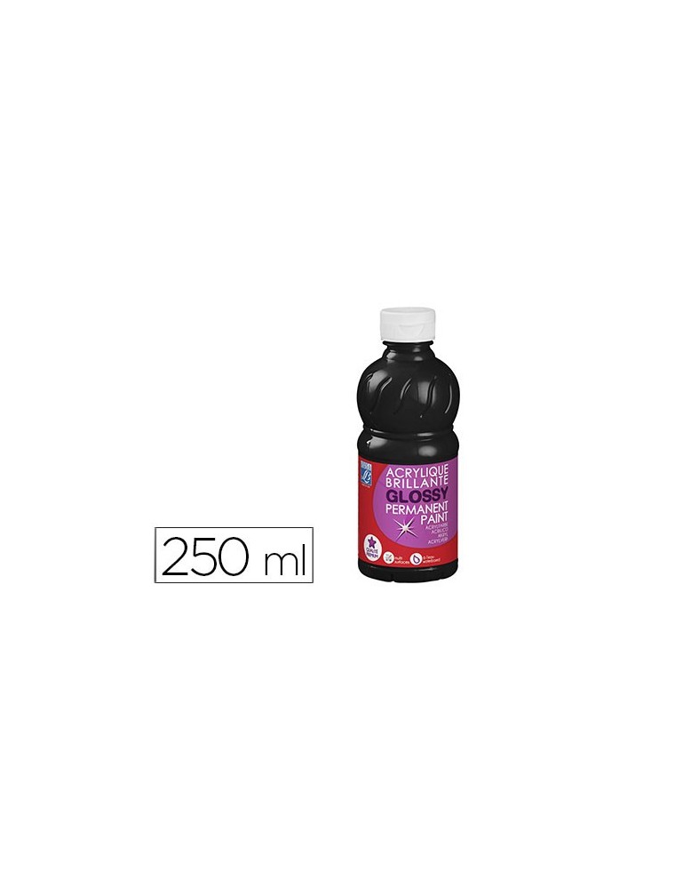 Pintura acrilica lb brillo negro bote de 250 ml