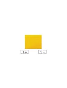 Funda tarifold magnetica din a4 horizontal identificacion palets y estanterias amarillo pack de 10 unidades