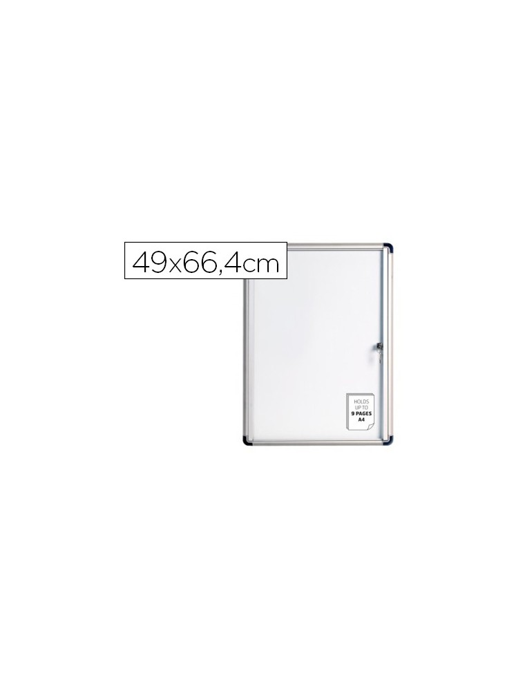 Vitrina de anuncios bi-office fondo magnetico extraplana de interior 490x664 mm