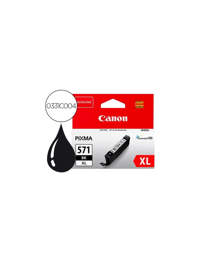 Ink-jet canon cli-571xl pixma mg6852  ts6050  ts8050 negro alta capacidad