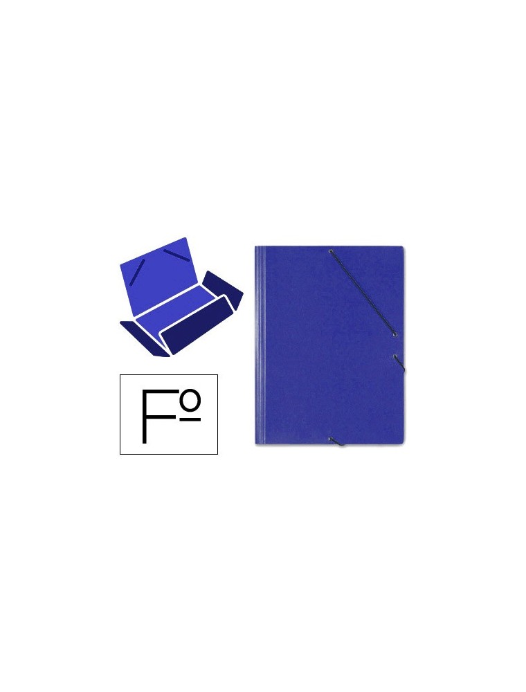 Carpeta gomas solapas carton saro tamaño folio azul