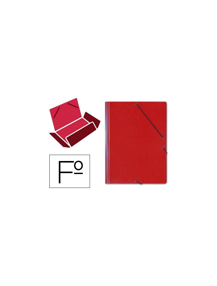 Carpeta gomas solapas carton saro tamaño folio rojo