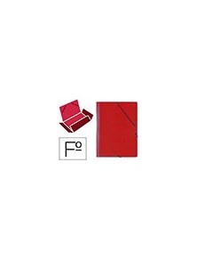 Carpeta gomas solapas carton saro tamaño folio rojo