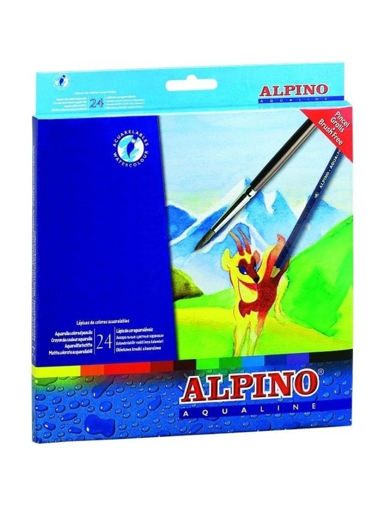 ESTUCHE CARTÓN 24 LÁPICES ALPINO AQUALINE