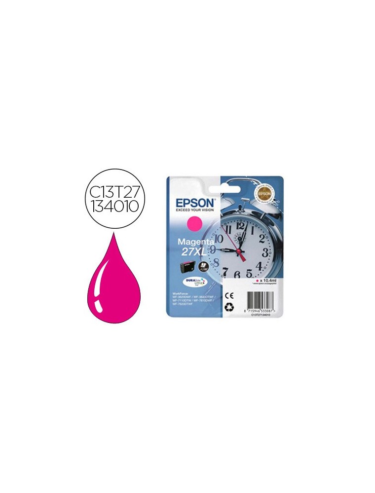 Ink-jet epson 27xl t27134010 wf-3620-40  7110  7610  7620 magenta -1.100 pag-