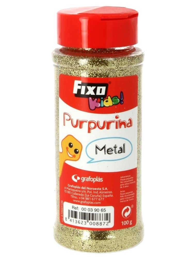 PURPURINA FANTASIA COLOR ORO METALIZADO BOTE DE 100 GR. FIXO