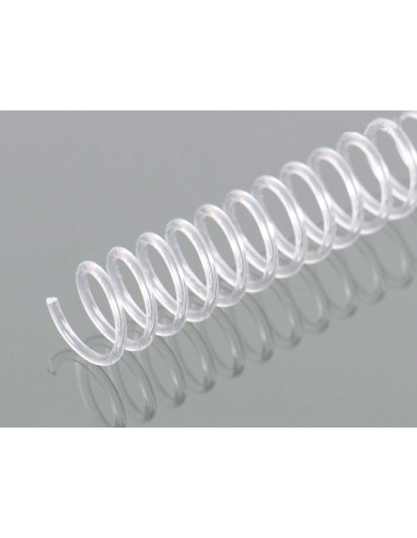 Espiral plastico q-connect transparente 32 51 12mm 1,8mm caja de 100 unidades