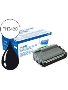 Toner brother tn-3480 dcp-l5500dn  dcp-l6600dw  hl-l5000d  mfc-l5700 alta capacidad negro 8000 pag