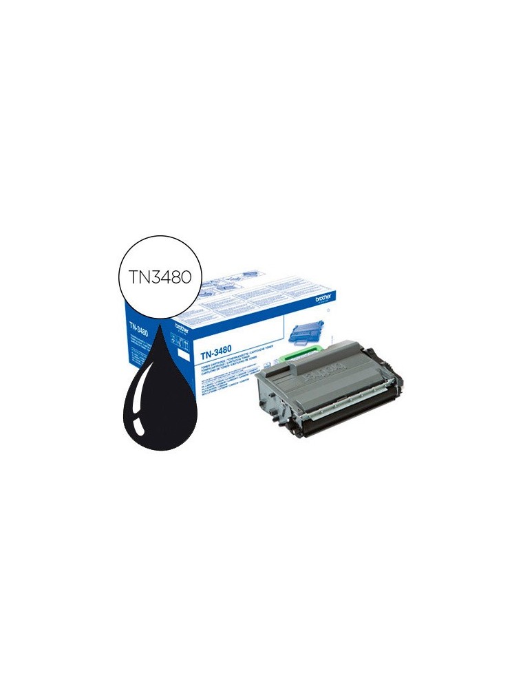 Toner brother tn-3480 dcp-l5500dn  dcp-l6600dw  hl-l5000d  mfc-l5700 alta capacidad negro 8000 pag