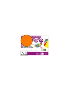 Goma eva liderpapel din a4 60gm2 espesor 1,5mm naranja paquete de 10 hojas